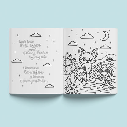 Look into my eyes - Coloring book: Mírame a los ojos - Libro para colorear